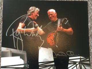 Roger Waters & David Gilmour Hand Signed Autograph Photo - Pink Floyd -