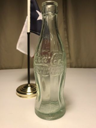 1915 Coca - Cola Hobbleskirt Coke " U " Bottle - Sherman Texas