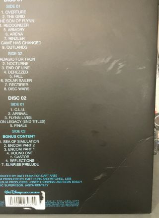 Daft Punk ‎– TRON: Legacy (Vinyl Edition Motion Picture Soundtrack) Vinyl 2LP 3