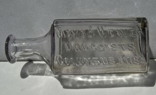 1890s Columbus Mississippi Ms (al,  Lowndes Co) " Mayo & Weaver " Drug Store Bottle