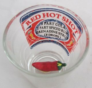 3d Chili Pepper Red Hot Shot Ingredients Collectible Shot Glass 1.  5 Oz