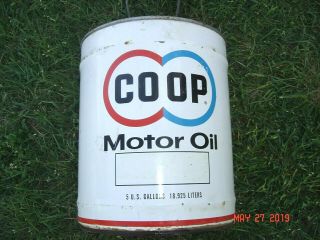 Vintage Coop Motor Oil 5 Gallon Can Signs