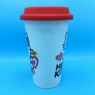 SANRIO HELLO KITTY White Ceramic Coffee Tea Mug Hot Drink Travel Cup 2012 EUC 4