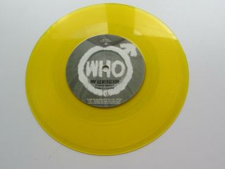 The Who 1986 U.  K.  45 My Generation / Pinball Wizard Yellow Vinyl