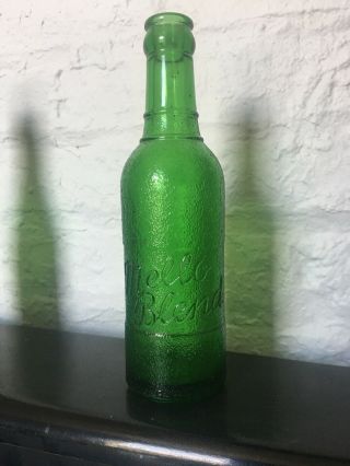 Vintage Mello Blend Soda Pop Bottle 8oz Flint Mich.  Green Glass No Chips