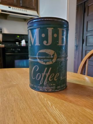 Vintage M.  J.  B.  Metal Coffee Can