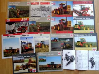 16 Vintage Versatile Tractor & Equipment Brochures Good