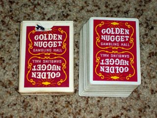 Vintage Golden Nugget Gambling Hall Playing Cards 52 Red Back For Replacements