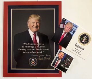 President Donald Trump 8 1/2 " X11 On Card Stock.  Photo Portrait Picture,  4x6