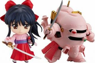 Sakura Wars Nendoroid Shinguji Sakura & Kobu Set Non - Scale Abs Pvc Figure Japan