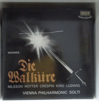 Wagner ‎– Die Walkure Solti Nilsson Hotter Decca Set 312/6 5 Lp Box Ex