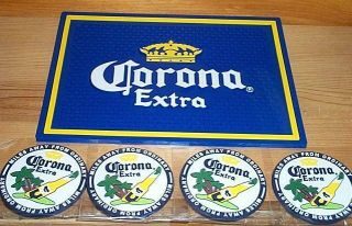 Corona Extra Beer Spill Mat Glass Coaster & Bar Coasters