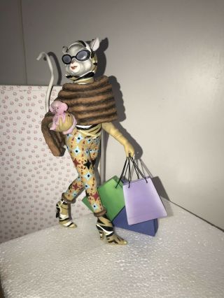 Alley Cats Margaret Le Van Figurine Kitty - O " Shopping Glamour Rich And Idle