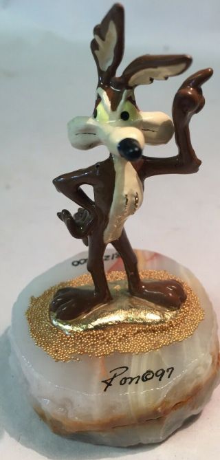 Ron Lee Signed Wile E.  Coyote Hand Painted Limited Edition Looney Tunes 1997