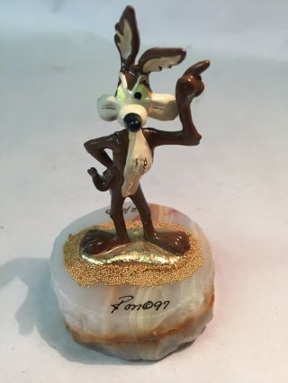 RON LEE SIGNED WILE E.  COYOTE HAND PAINTED LIMITED EDITION LOONEY TUNES 1997 4