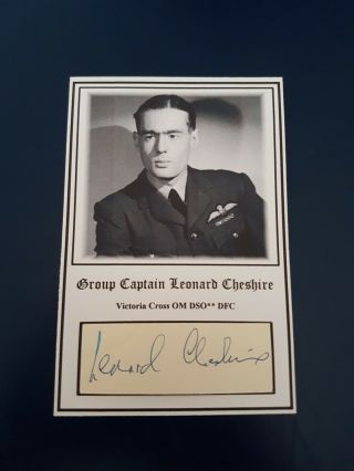 Raf Wwii Bomber Command 617 Squadron Pilot Len Cheshire Victoria Cross Signed
