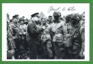 Paul Hite Dec.  Wwii Band Of Brothers 506pir,  101st Ab Signed 4x6 Photo E19129