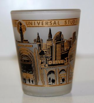 Frosted Shot Glass UNIVERSAL STUDIOS Florida (black & gold) 4
