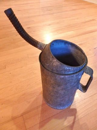 Vintage Galvanized Oil Can.  Collectable,  In Great Shape 4 Quart Size.  Unique
