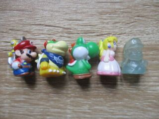 Set Of 5 Mario Sunshine Mini Figure Bowser Jr Peach Shadow Mario Yoshi