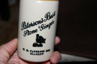 Vintage ginger beer bottle - Paterson’s Best Stone Ginger Glasgow Crock Bottle 2