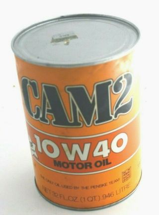 4 Cans Of Vintage Cam2 10w30 Motor Oil Sunoco Penske Full Quart