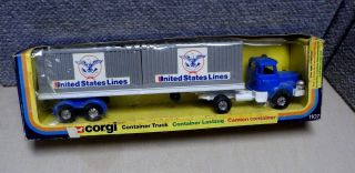 Vintage Corgi Container Truck United States Lines 1107 Boxed Cn