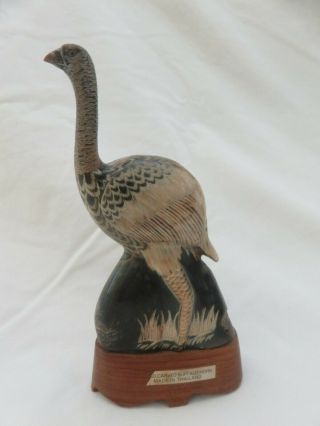 7 " Ostrich Carved From Water Buffalo Horn