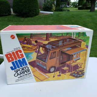 Vintage Mattel Big Jim Sports Camper Toy Rv Boat 1972