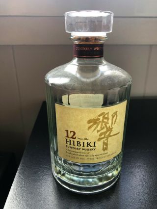 Hibiki 12 Bottle Rare 12 Year Whisky Empty Bottle Japan