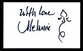 Melanie Safka Singer Look What They Have Done To My Song Signed 3x5 Card C12399