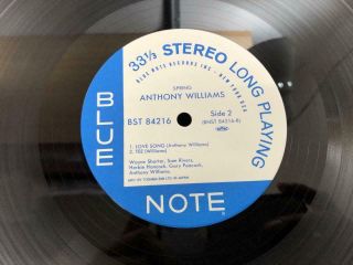 ANTHONY WILLIAMS SPRING BLUE NOTE BNST 84216 STEREO JAPAN Vinyl LP 5