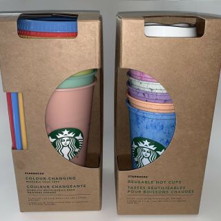 Starbucks Color Changing Cold Cup Set Of 5 & Marble Hot Cups Set Of 6