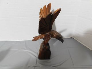 Hand Carved From (Sono) Iron Wood - - FLYING EAGLE - - With Exellent Details - - 1 3