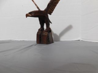 Hand Carved From (Sono) Iron Wood - - FLYING EAGLE - - With Exellent Details - - 1 6