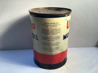 Vintage Uniflo Oil Can Quart Metal Gas Rare Handy Sign Tin Sinclair Texaco Mobil 6