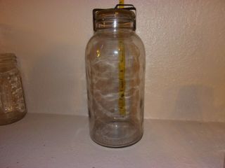 Vintage Canning Fruit Jar Cleveland Fruit Juice Company 1/2 Gallon Flip Top Old