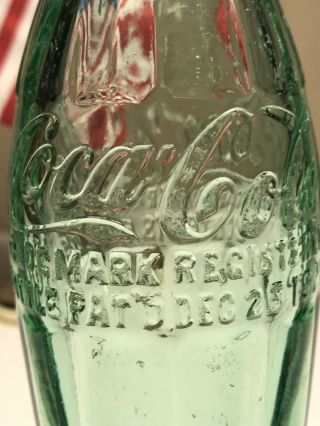 PATD DEC 25 1923 Coca - Cola Hobbleskirt Coke Bottle POUGHKEEPSIE N Y York 5