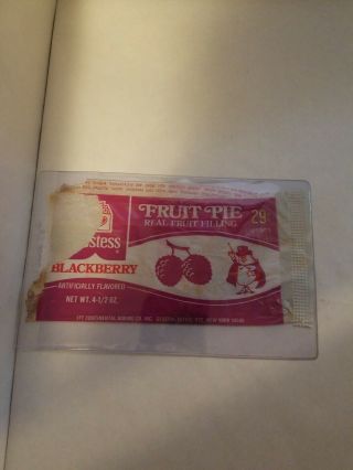 Blackberry Fruit Pie Hostess Wrapper Vintage