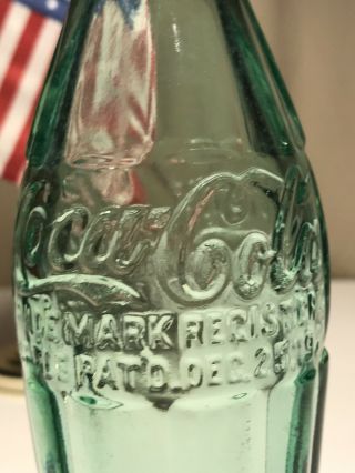 PAT ' D DEC.  25,  1923 Coca - Cola Hobbleskirt Coke Bottle ROCKLAND ME Maine 6