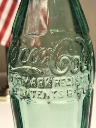 PAT ' D DEC.  25,  1923 Coca - Cola Hobbleskirt Coke Bottle ROCKLAND ME Maine 7