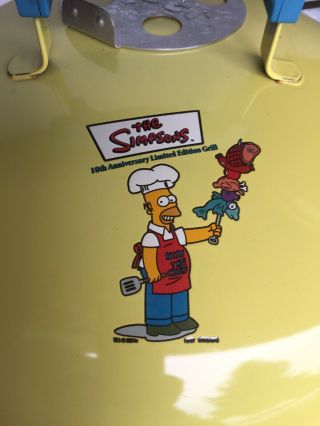 Simpsons 10th Anniversary Weber Charcoal Grill