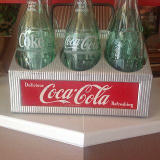 Vintage Coca Cola Soda Pop Grocery Store Metal Carrier Sign