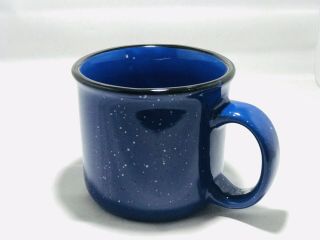 Vintage Marlboro Unlimited 14 Oz Mug Coffee Cup Blue Speckled Stoneware Set Of 4