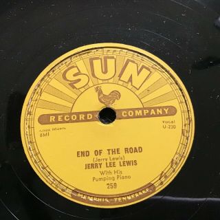 78 Rpm Jerry Lee Lewis Sun 259 Crazy Arms / End Of The Road E,