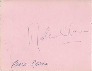 Merle Oberon Wuthering Heights Signed Album Page D.  