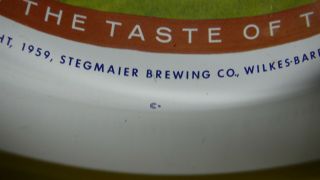 Vtg.  Stegmaier Brewing Co Beer Metal Tray 13 