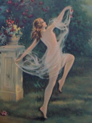 Art Deco Print 1926 Borin Chicago Atkinson Fox Spirit Of Youth Nude Maiden Lady