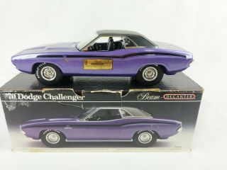 1970 Jim Beam Dodge 426 Hemi Challenger Purple Plum Car Decanter W/ Box