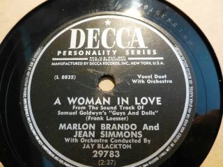 Marlon Brando Actor Sings Jean Simmons Loesser Guys And Dolls A Woman In Love